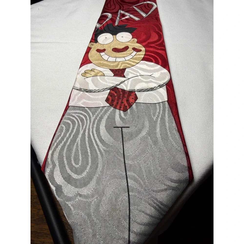 Hallmark Specialties Super Dad Cartoon Character Necktie‎ Red Polyester